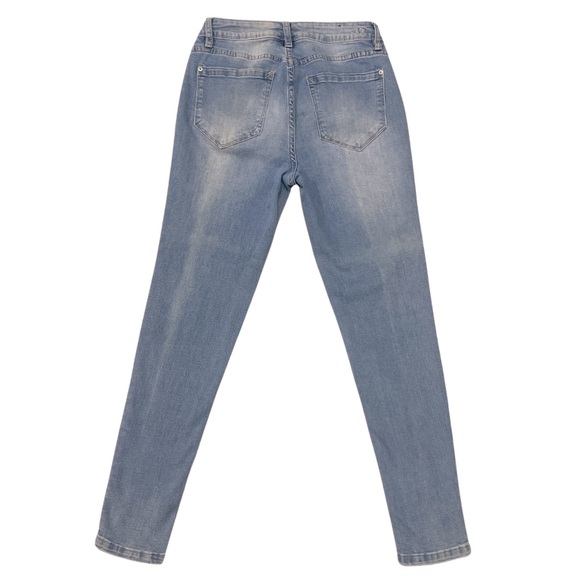 Kenzie Ankle Mid Rise Light Blue Jeans Stretch - Picture 2 of 7